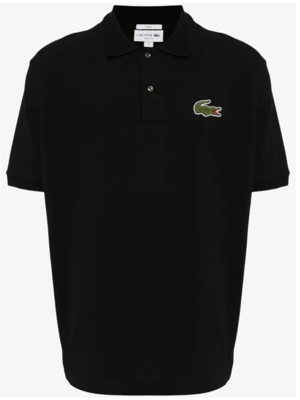 Oversized / Loose Fit Lacoste Big Croc Unisex Pique Black Polo XS New NWT
